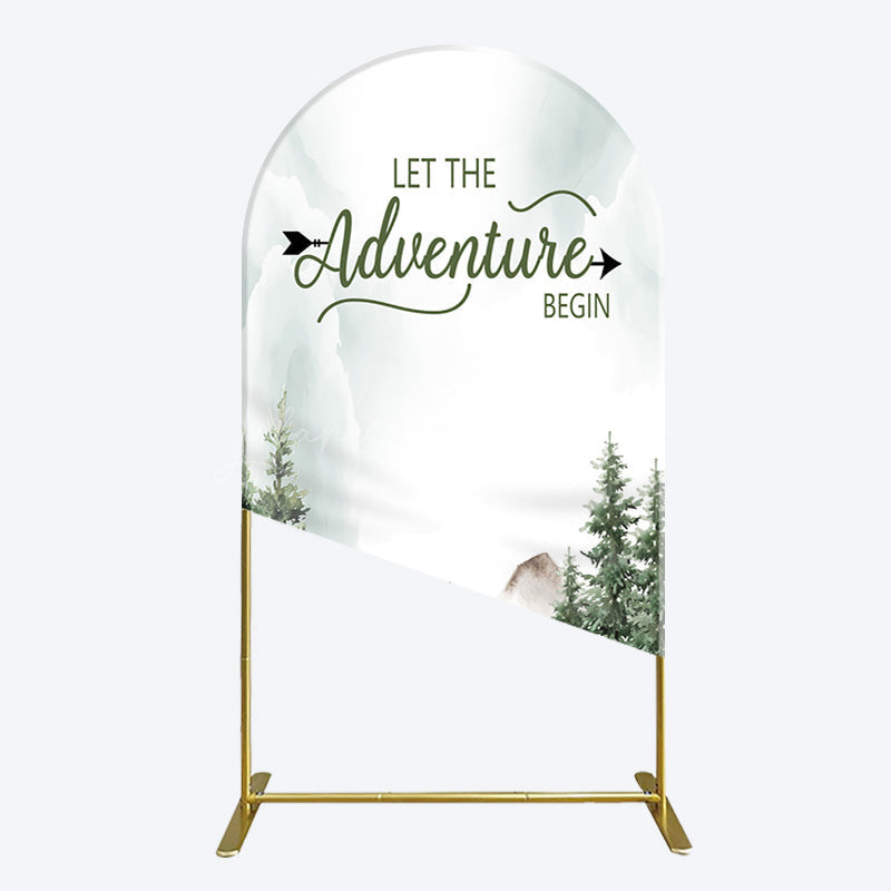 Lofaris Let The Adventure Begin Forest Birthday Arch Backdrop
