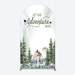 Lofaris Let The Adventure Begin Forest Birthday Arch Backdrop