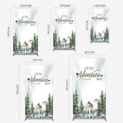 Lofaris Let The Adventure Begin Forest Birthday Rectangle Backdrop
