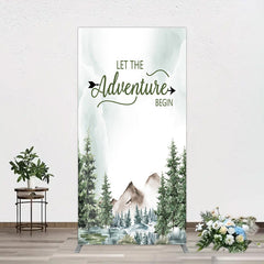 Lofaris Let The Adventure Begin Forest Birthday Rectangle Backdrop
