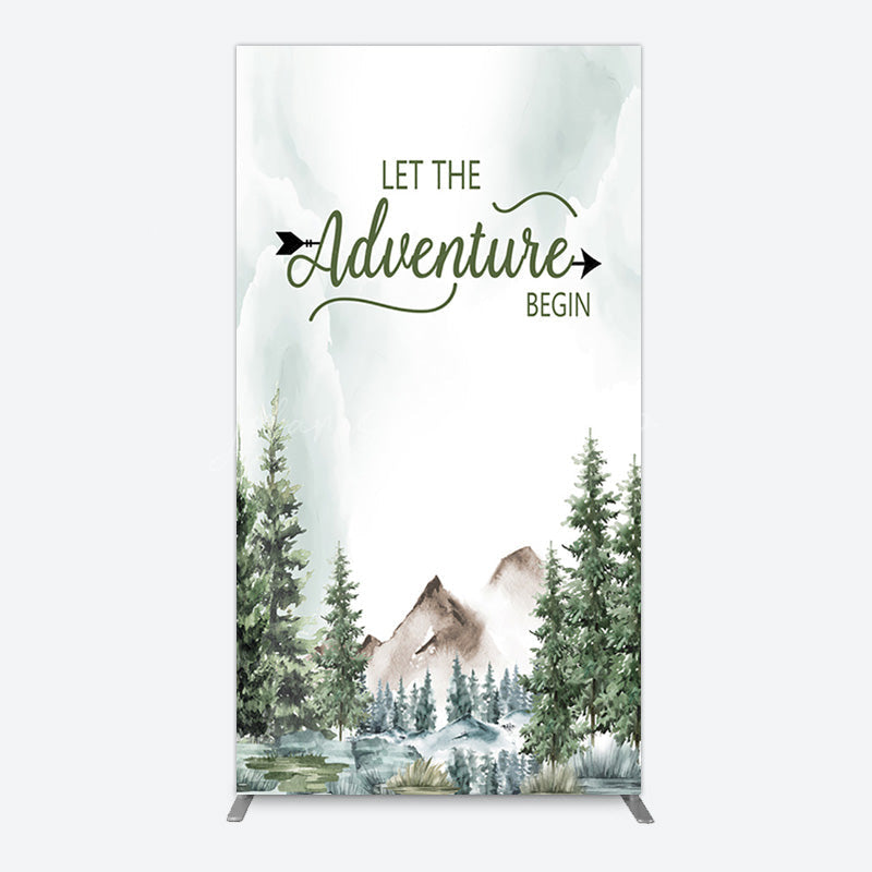 Lofaris Let The Adventure Begin Forest Birthday Rectangle Backdrop