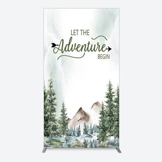 Lofaris Let The Adventure Begin Forest Birthday Rectangle Backdrop