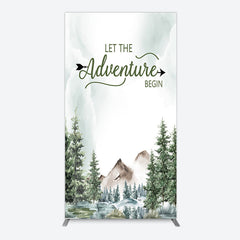 Lofaris Let The Adventure Begin Forest Birthday Rectangle Backdrop