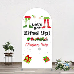 Lofaris Lets Get Elfed Up Pajama Christmas Arch Backdrop