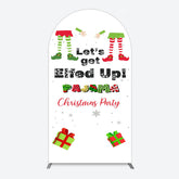 Lofaris Lets Get Elfed Up Pajama Christmas Arch Backdrop