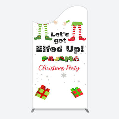 Lofaris Lets Get Elfed Up Pajama Christmas Arch Backdrop