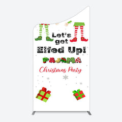 Lofaris Lets Get Elfed Up Pajama Christmas Arch Backdrop