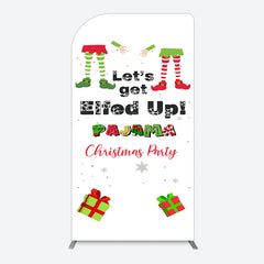 Lofaris Lets Get Elfed Up Pajama Christmas Arch Backdrop