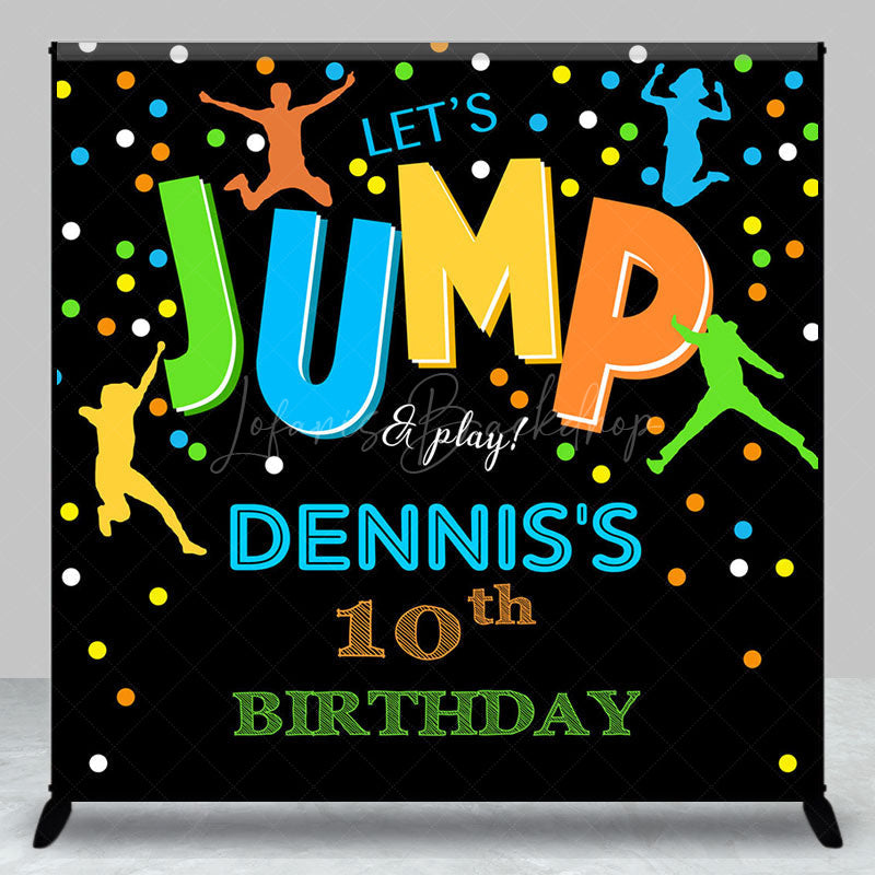 Lofaris Lets Jump Games Custom Name 10th Birthday Backdrop