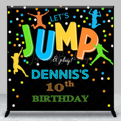 Lofaris Lets Jump Games Custom Name 10th Birthday Backdrop