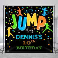 Lofaris Lets Jump Games Custom Name 10th Birthday Backdrop