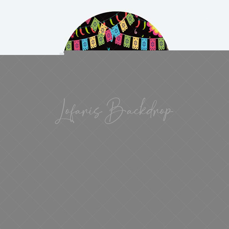 Lofaris Lets Three Esta Mexican Taco Birthday Arch Backdrop