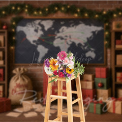 Lofaris Letters to Santa Photography Backdrop Christmas Mailroom Workshop Holiday Mini Session Photo Background