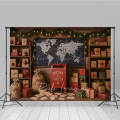Lofaris Letters to Santa Photography Backdrop Christmas Mailroom Workshop Holiday Mini Session Photo Background