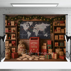 Lofaris Letters to Santa Photography Backdrop Christmas Mailroom Workshop Holiday Mini Session Photo Background