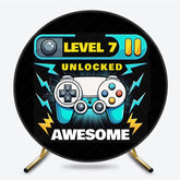 Lofaris Level 7 Game On Awesome Circle Birthday Backdrop