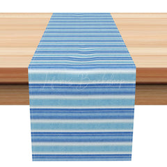 Lofaris Light and Fresh Striped Table Runner for Simple Modern Spring Summer Kitchen Decor