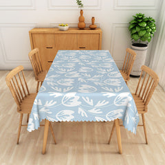 Lofaris Light Blue Florals Smiple Rectangle Tablecloth