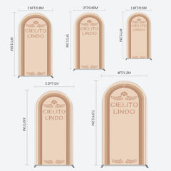 Lofaris Light Brown Leaf Cielito Lindo Birthday Arch Backdrop