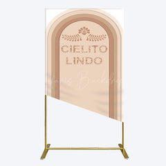 Lofaris Light Brown Leaf Cielito Lindo Birthday Rectangle Backdrop