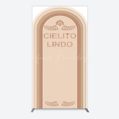 Lofaris Light Brown Leaf Cielito Lindo Birthday Rectangle Backdrop