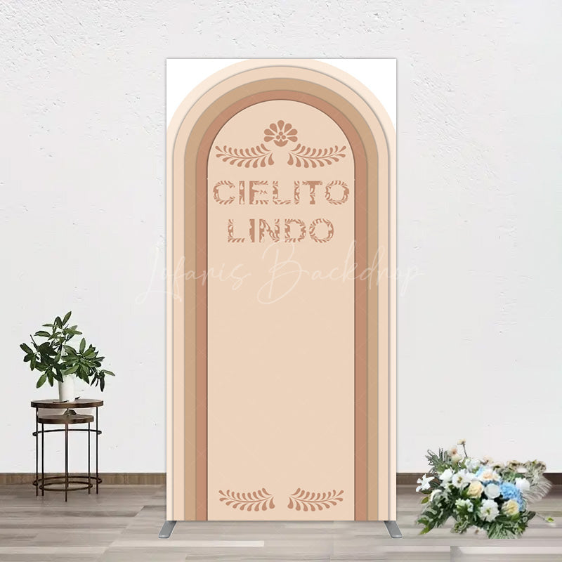 Lofaris Light Brown Leaf Cielito Lindo Birthday Rectangle Backdrop