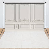 Lofaris Light Cement Grey Color Retro Wall Combo Set Backdrop