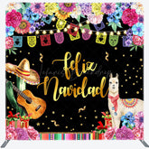Lofaris Light Floral Lamp Feliz Navidad Pillow Case Backdrop