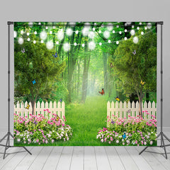 Lofaris Light Forest Floral Truck Spring Room Set Backdrop