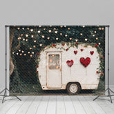 Lofaris Light Forest Retro Motorhome Valentines Day Backdrop
