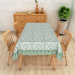 Lofaris Light Green Floral Rectangle Tablecloth for Spring and Sage Themed Wedding or Baby Shower