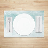 Lofaris Light Green Grey Mixed Abstract Set of 4 Placemats