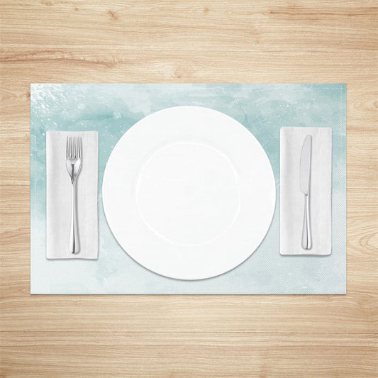 Lofaris Light Green Grey Mixed Abstract Set of 4 Placemats