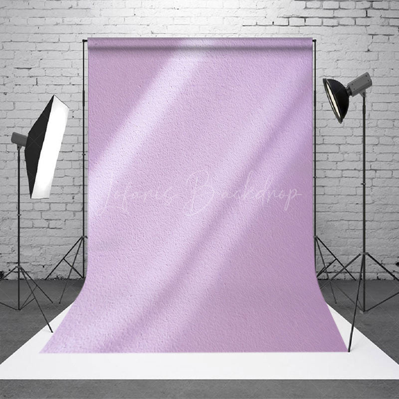 Lofaris Light Purple Cement Wall Sunlight Fine Art Backdrop