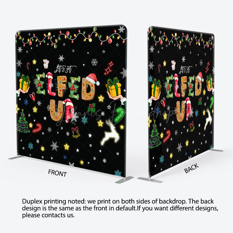 Lofaris Light Strip Snow Elfed Up Pillow Case Backdrop