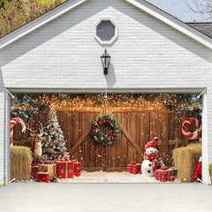 Lofaris Lighted Barn Door Christmas Vibe Garage Banner