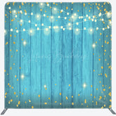 Lofaris Lighted Blue Wooden Dance Party Pillow Case Backdrop