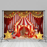 Lofaris Lighted Circus Tent Curtain Cake Smash Photo Backdrop