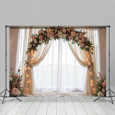 Lofaris Lighted Fairy Tulle Arch Romantic Wedding Backdrop