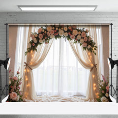 Lofaris Lighted Fairy Tulle Arch Romantic Wedding Backdrop