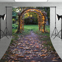 Lofaris Lighted Floral Arch Grassland Summer Sweep Backdrop