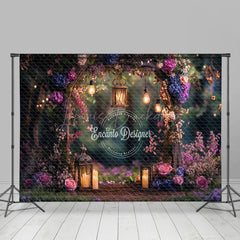 Lofaris Lighted Forest Floral Arch Wedding Photo Backdrop