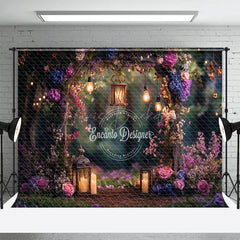 Lofaris Lighted Forest Floral Arch Wedding Photo Backdrop