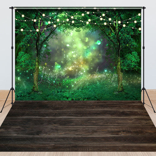 Lofaris Lighted Green Magical Forest Combo Set Backdrop