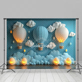 Lofaris Lighted Hot Air Balloon Cloud Cake Smash Backdrop