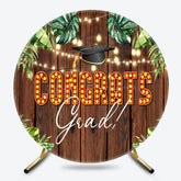 Lofaris Lighted Monstera Wooden Round Congrats Grad Backdrop