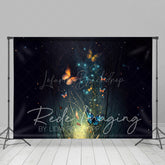 Lofaris Lighted Mystical Butterflies Fine Art Photo Backdrop