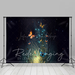 Lofaris Lighted Mystical Butterflies Fine Art Photo Backdrop