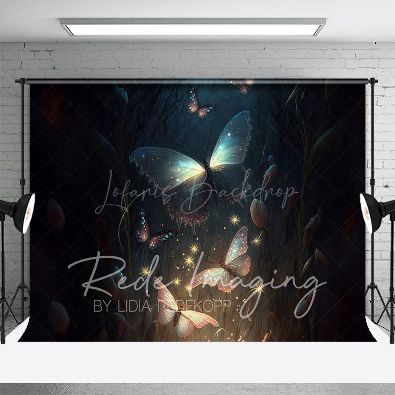 Lofaris Lighted Mystical Butterfly Fine Art Photo Backdrop