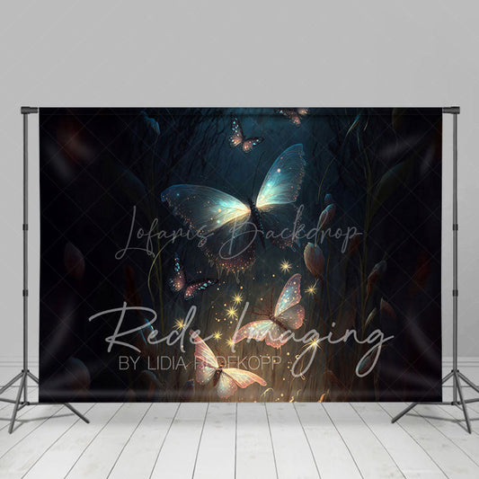 Lofaris Lighted Mystical Butterfly Fine Art Photo Backdrop